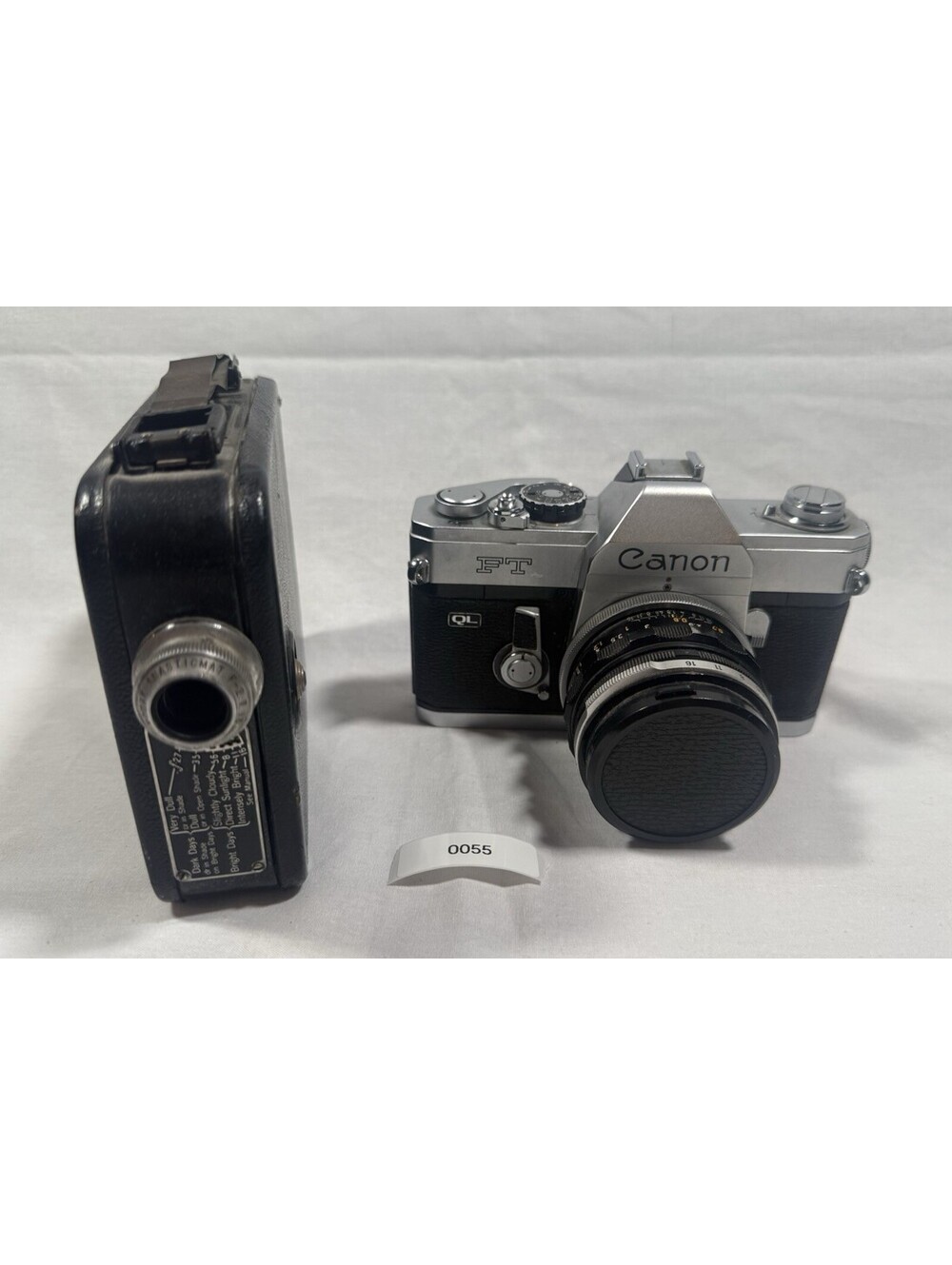 Vintage Cannon FT QL Camera and Cine-Kodak Eight Model 25 ( untested)
